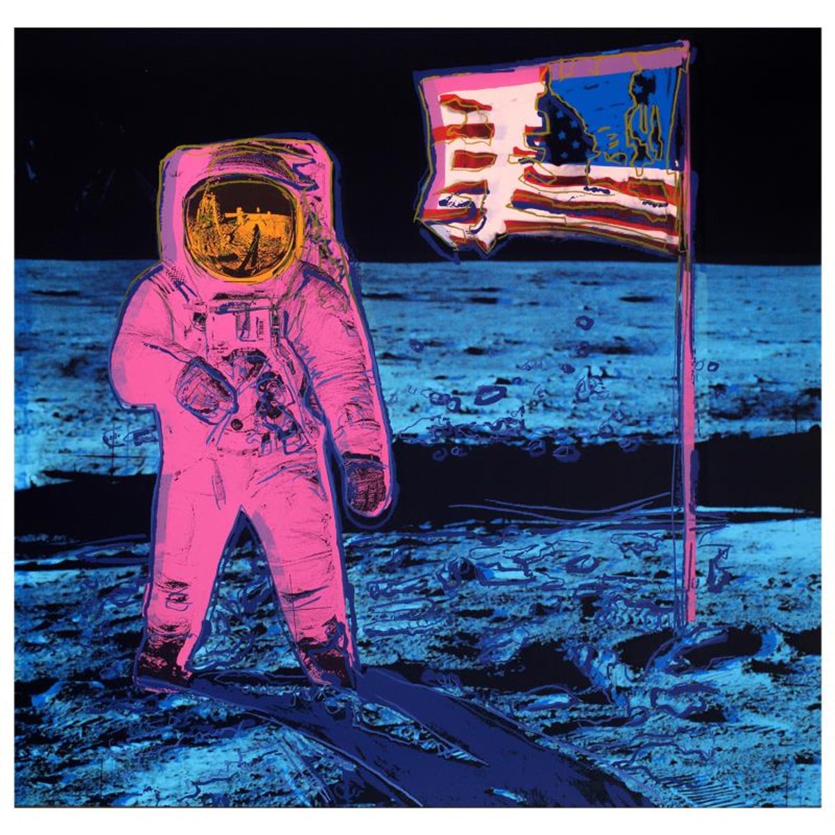 Andy Warhol (1928-1987), "Moonwalk" Limited Edition Silk Screen Print from Sunday B Morning.