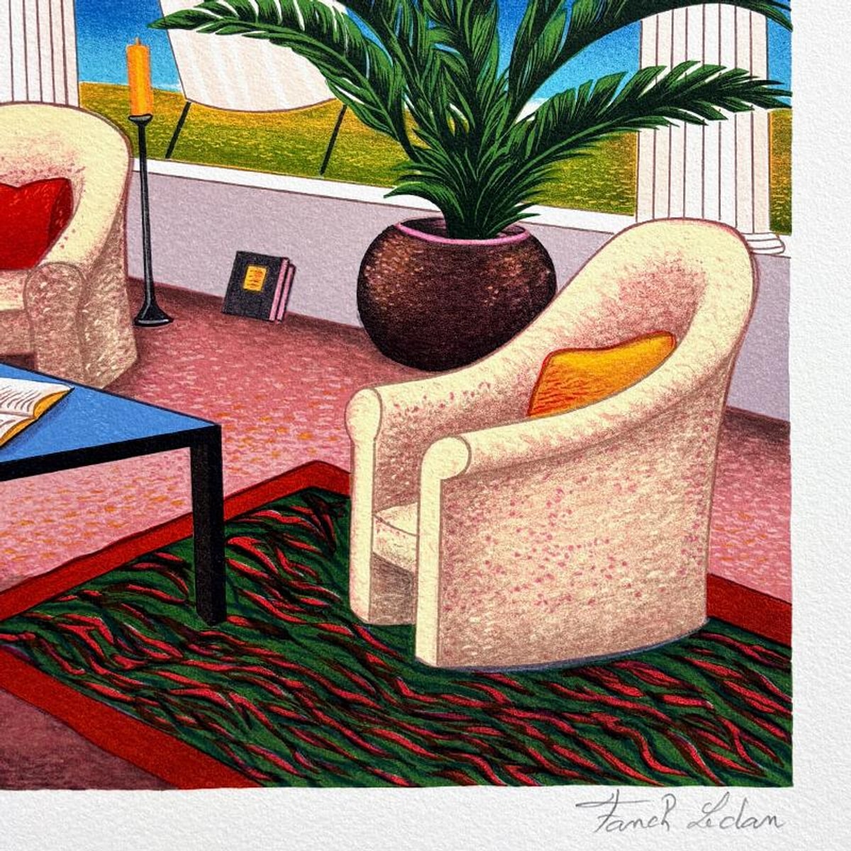 Fanch Ledan, "Brise Tropicale" Limited Edition Lithograph, Numbered and Hand Signed with Letter of Authenticity.