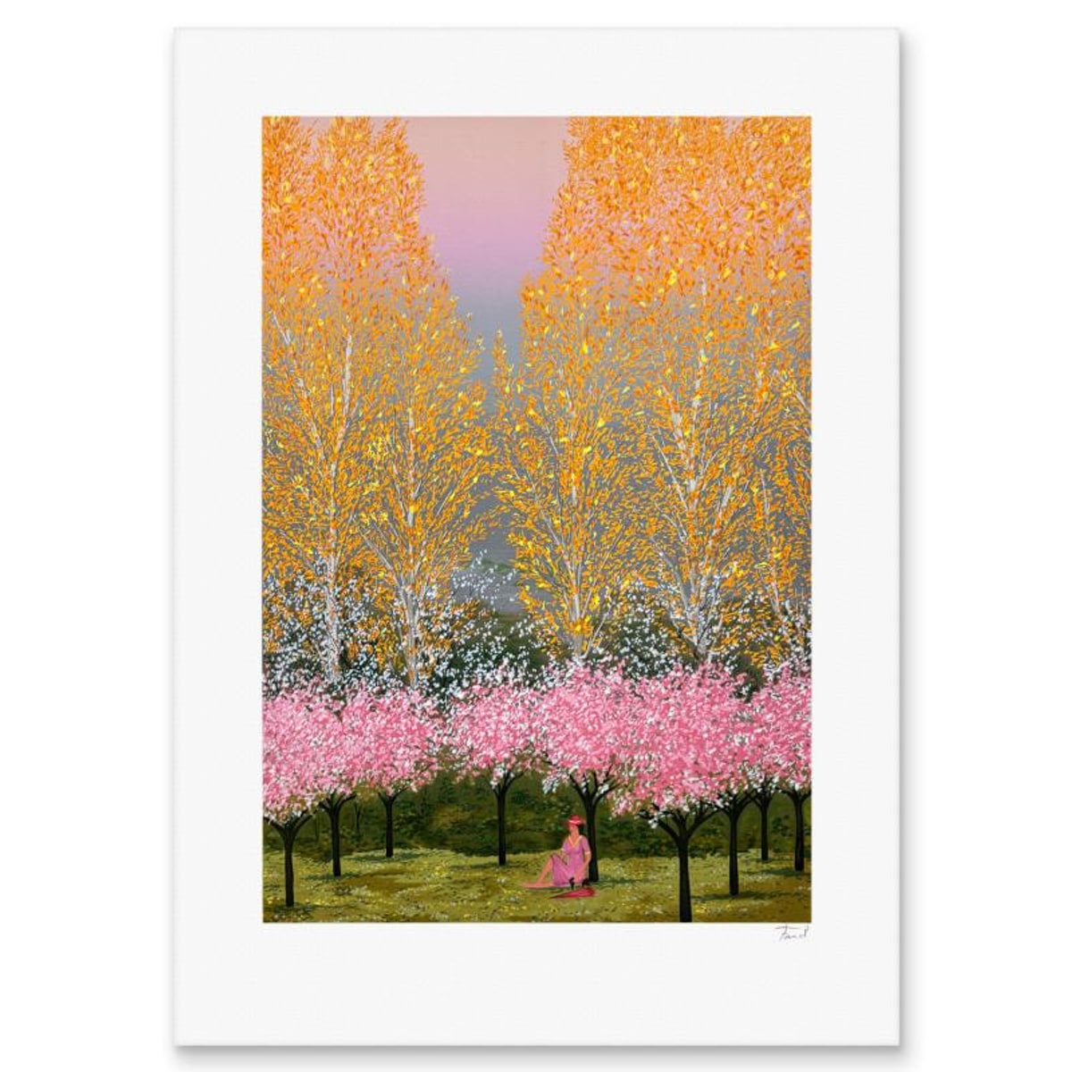 Fanch Ledan, "Reverie de Printemps" Limited Edition Lithograph, AP Numbered and Hand Signed with Letter of Authenticity.