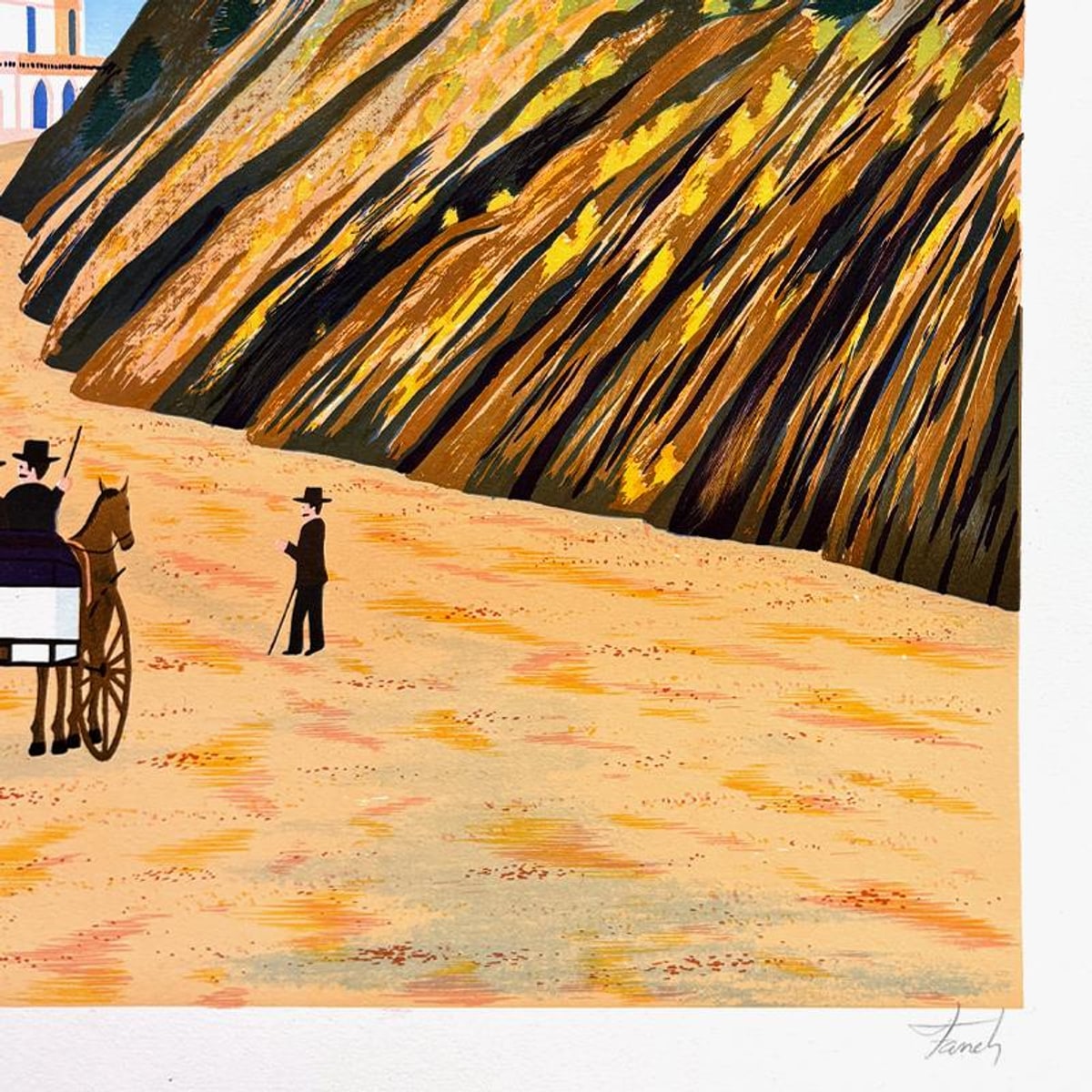 Fanch Ledan, "SF Cliff House" Limited Edition Lithograph, AP Numbered and Hand Signed with Letter of Authenticity.