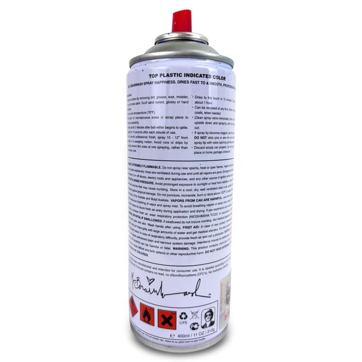 Mr Brainwash, "Captain America - CYAN" Hand Painted Limited Edition Spray Can, Numbered and Signed with Certificate of Authenticity.