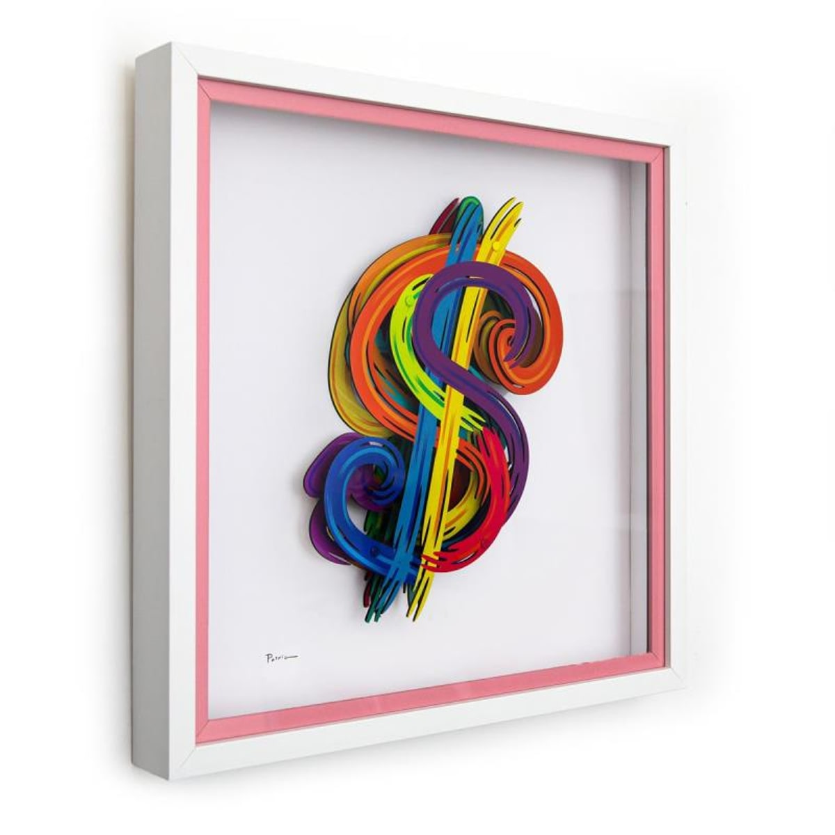 Patricia Govezensky, "$" Hand Signed Limited Edition 3D Multilayered Woodcut with Letter of Authenticity.