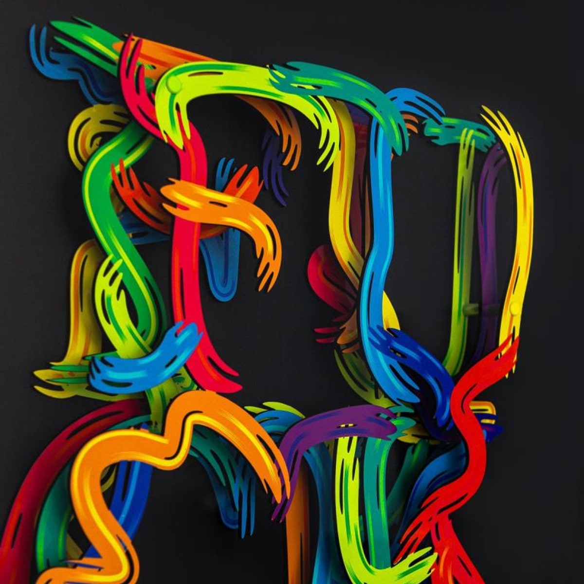 Patricia Govezensky, "Freedom of Expression" Hand Signed Limited Edition 3D Multilayered Woodcut with Letter of Authenticity.