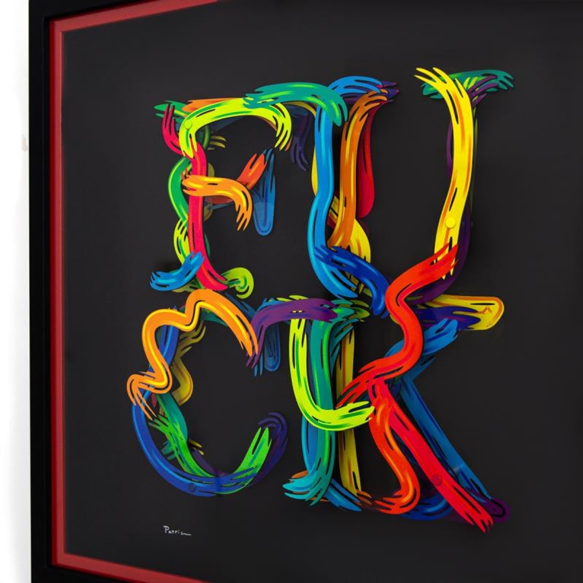 Patricia Govezensky, "Freedom of Expression" Hand Signed Limited Edition 3D Multilayered Woodcut with Letter of Authenticity.