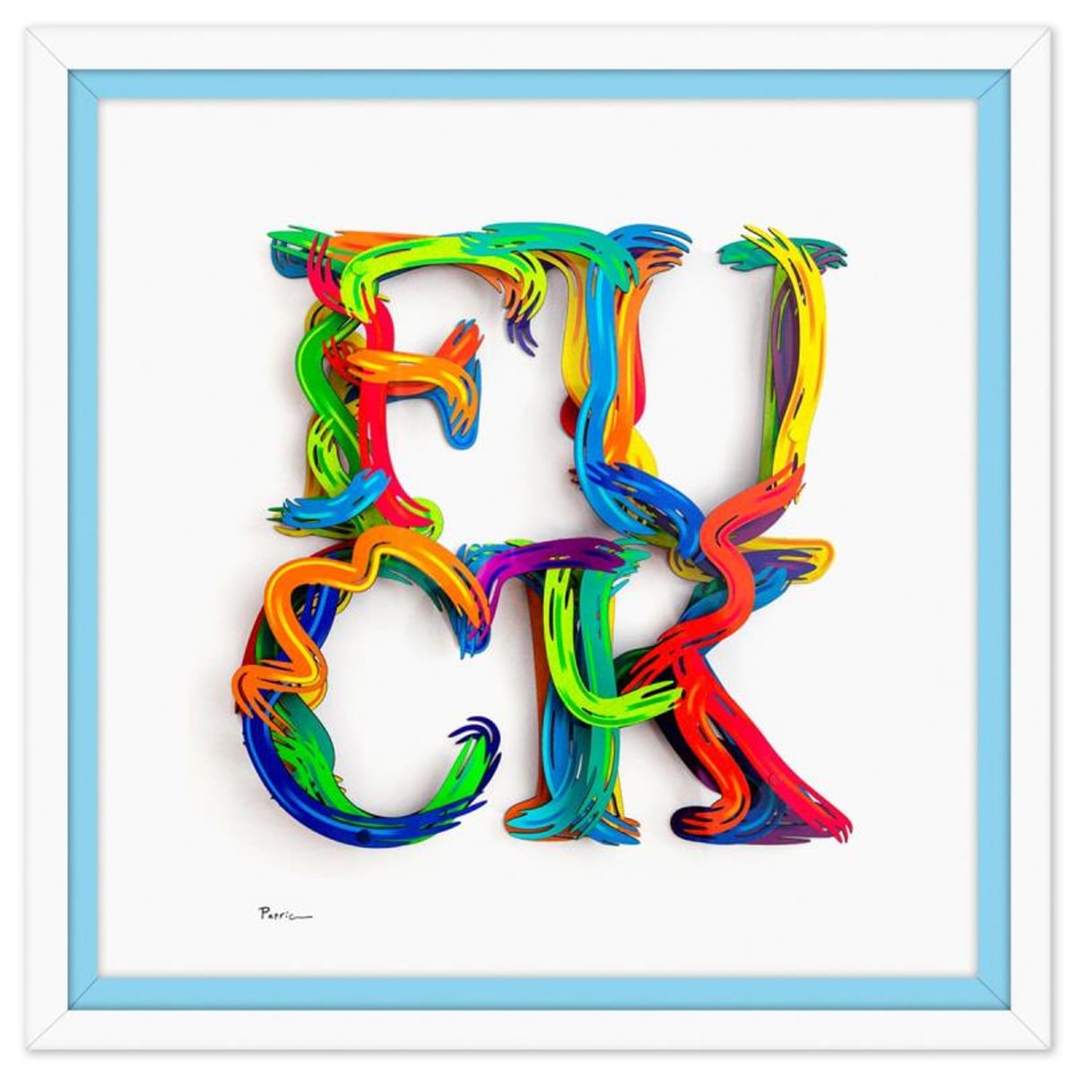 Patricia Govezensky, "Freedom of Expression" Hand Signed Limited Edition 3D Multilayered Woodcut with Letter of Authenticity.