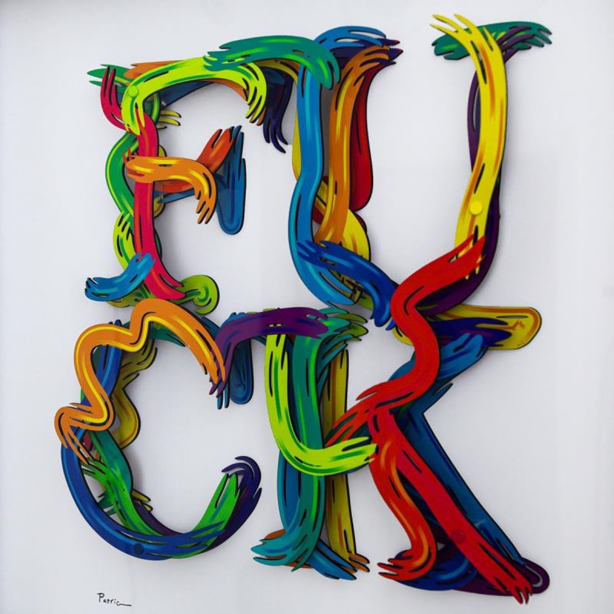 Patricia Govezensky, "Freedom of Expression" Hand Signed Limited Edition 3D Multilayered Woodcut with Letter of Authenticity.