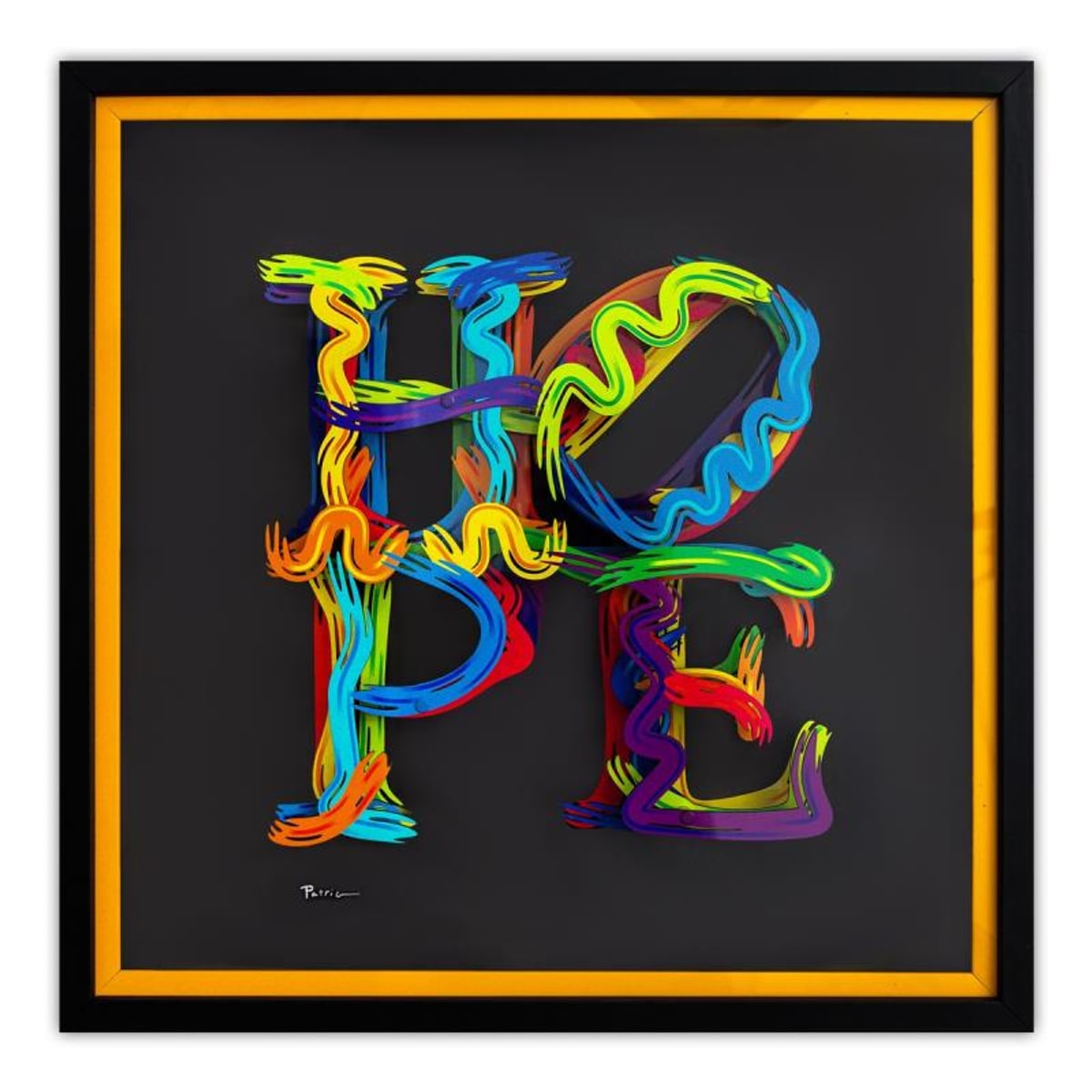 Patricia Govezensky, "Strokes of Hope" Hand Signed Limited Edition 3D Multilayered Woodcut with Letter of Authenticity.