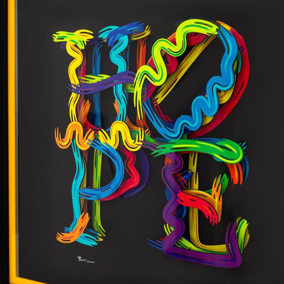 Patricia Govezensky, "Strokes of Hope" Hand Signed Limited Edition 3D Multilayered Woodcut with Letter of Authenticity.