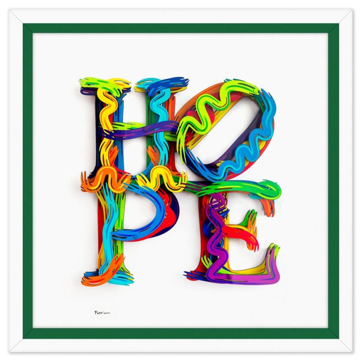 Patricia Govezensky, "Strokes of Hope" Hand Signed Limited Edition 3D Multilayered Woodcut with Letter of Authenticity.