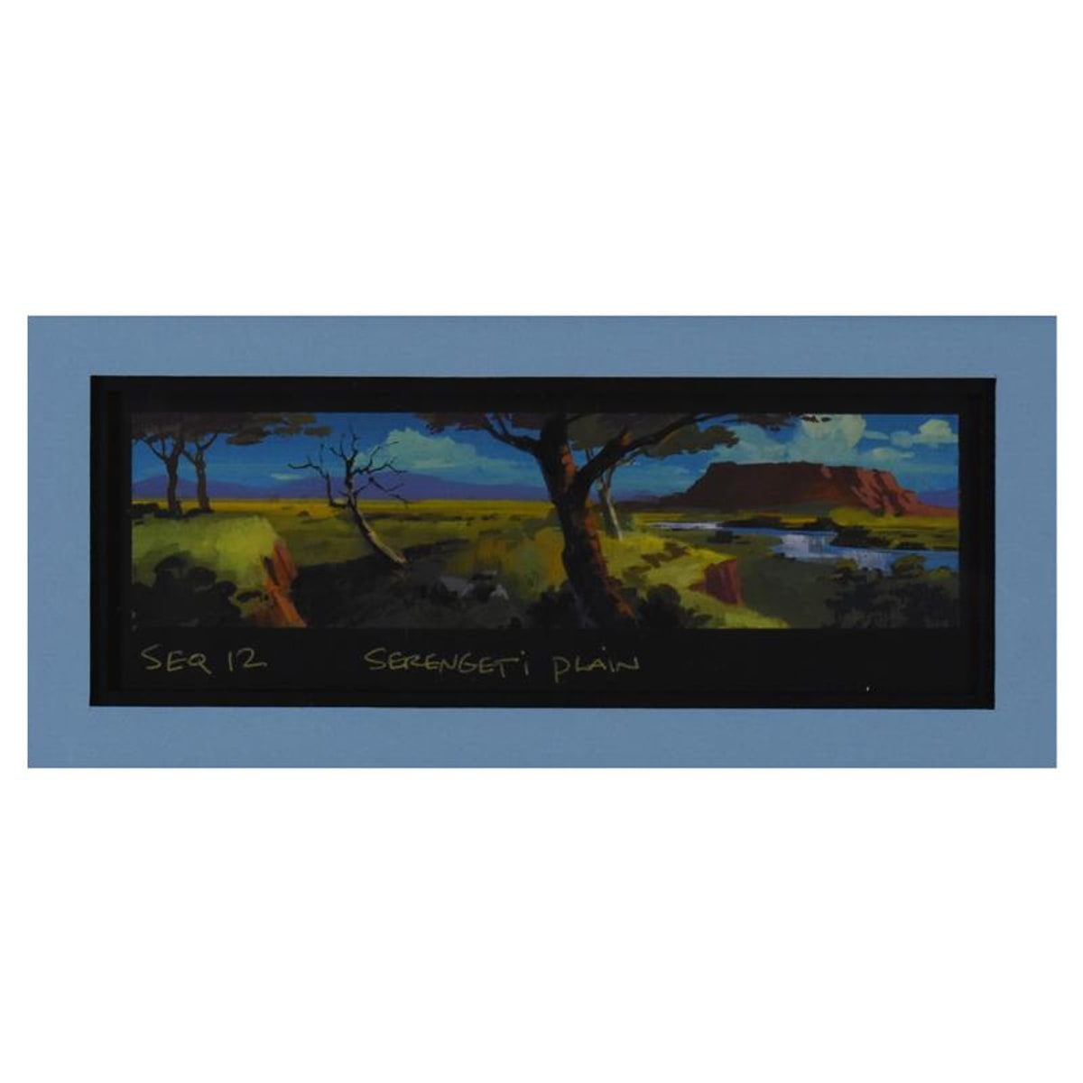 Marvel Comics, "Seq 12 Serengeti Plain" Framed Original Story Board Production Painting with Letter of Authenticity.