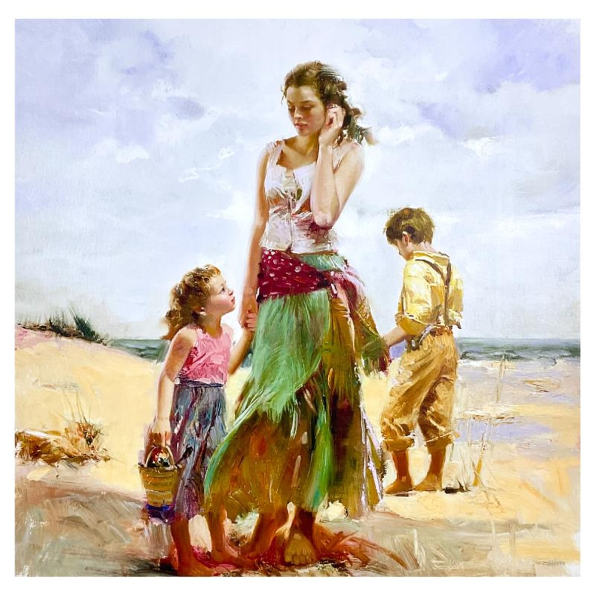 Pino (1939-2010), "Golden Afternoon" Limited Edition on Canvas, Numbered 57/295 and Hand Signed with Certificate of Authenticity.