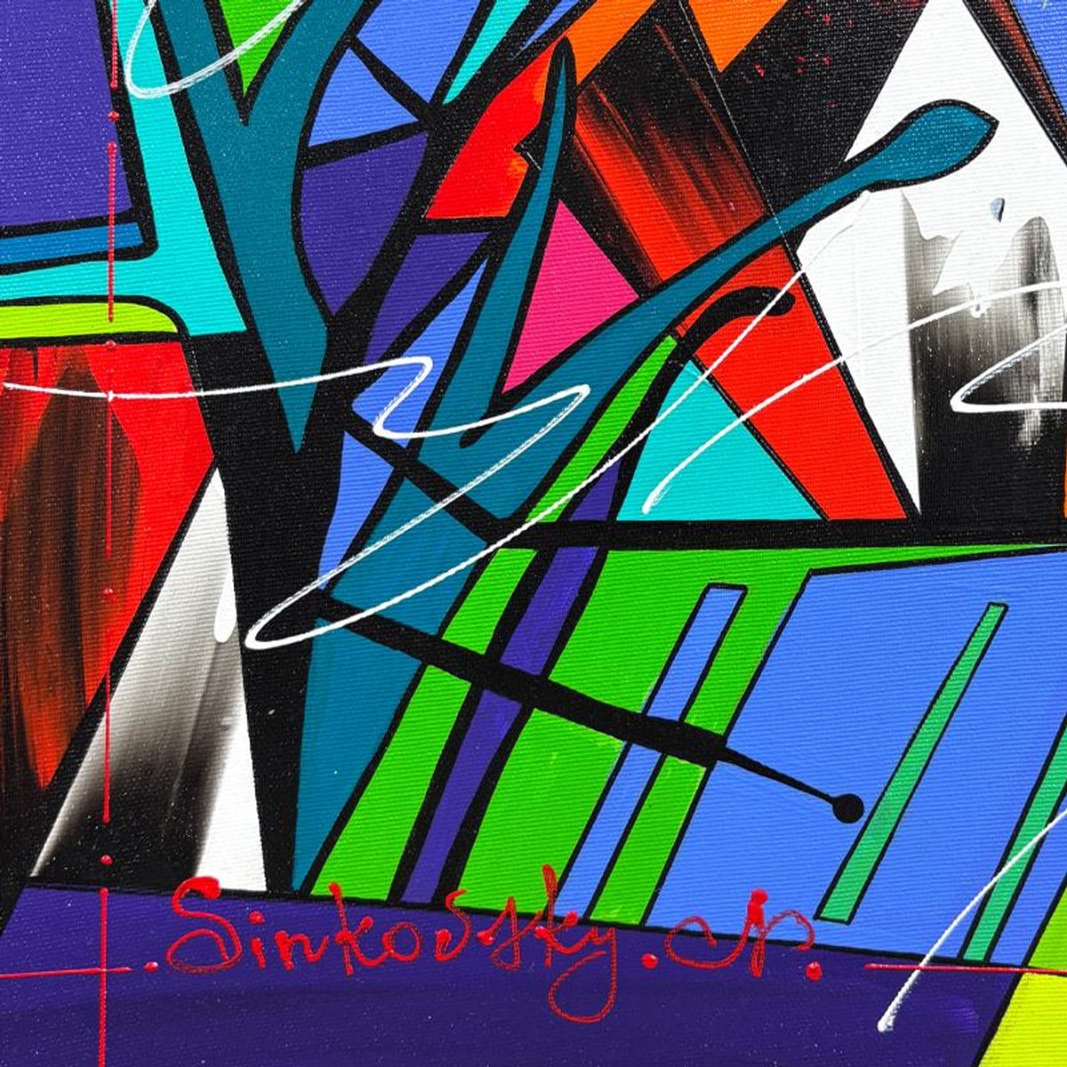 Natalia Sinkovsky, Original Acrylic Painting on Canvas, Hand Signed with Letter of Authenticity.