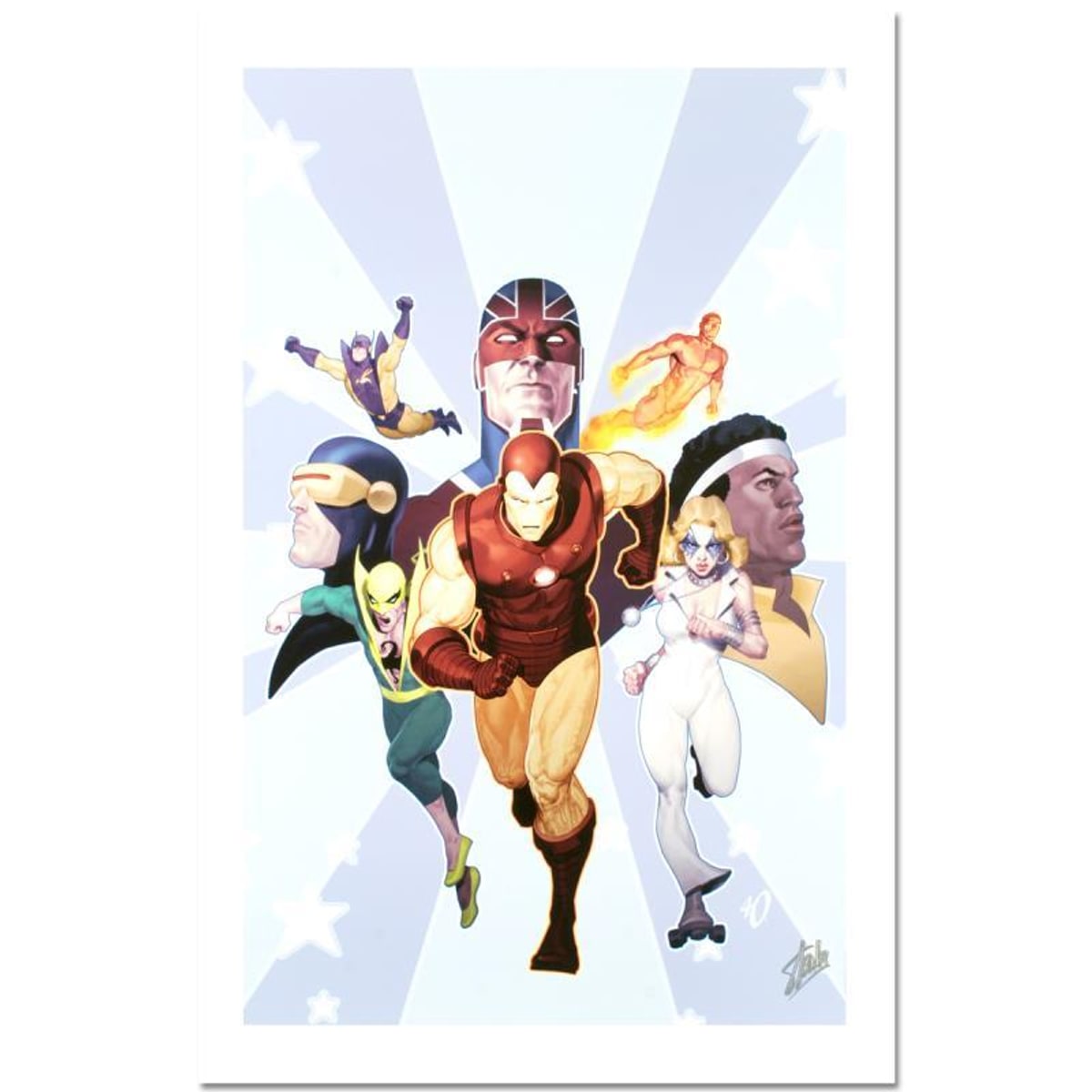 Stan Lee Signed, Marvel Comics "Iron Age: Omega #1" Limited Edition Canvas 2/10 with Certificate of Authenticity.