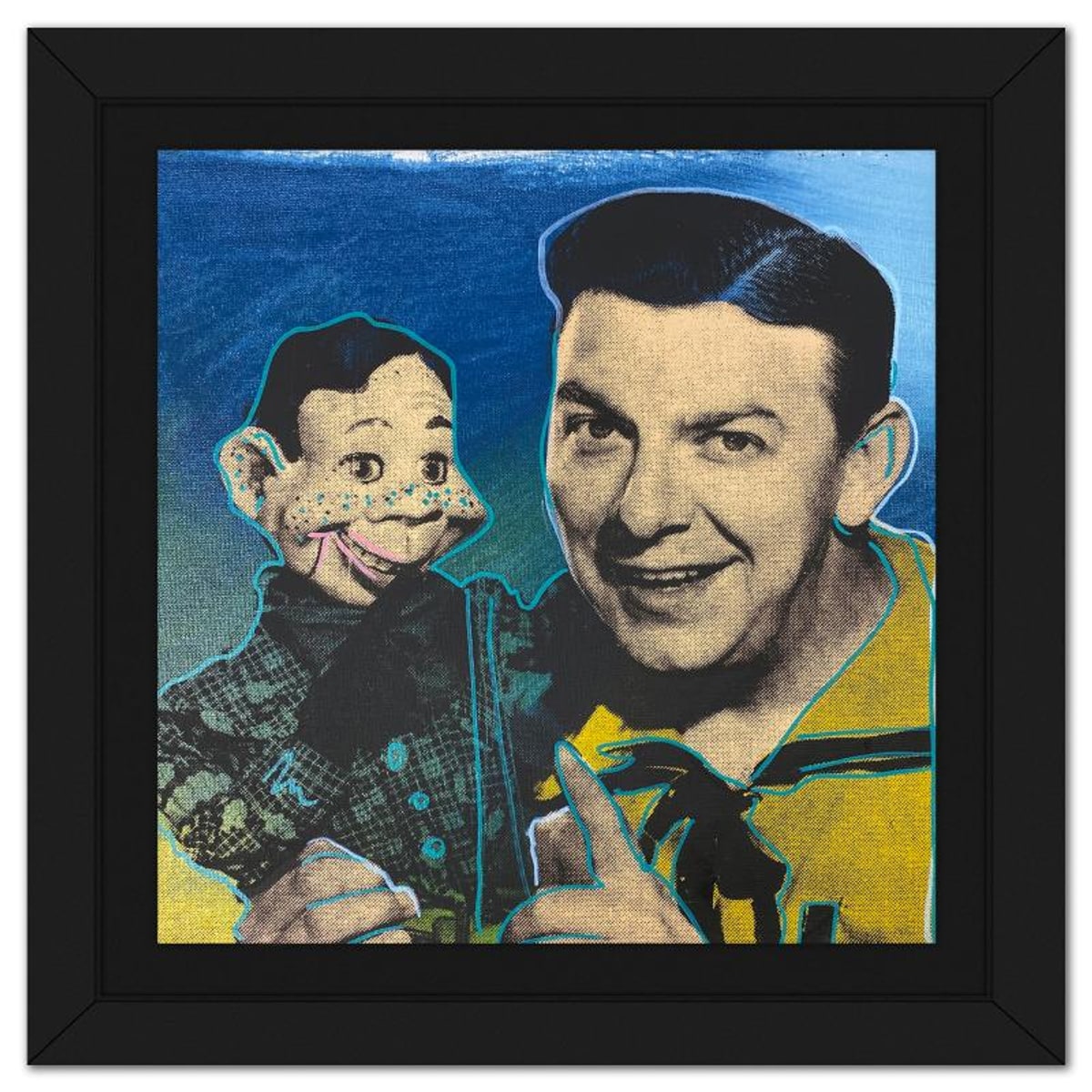 Steve Kaufman (1960-2010), "Howdy Doody" Framed Hand Embellished Limited Edition Silscreen, Numbered 2/50 Inverso and Hand Signed with Letter of Authenticity