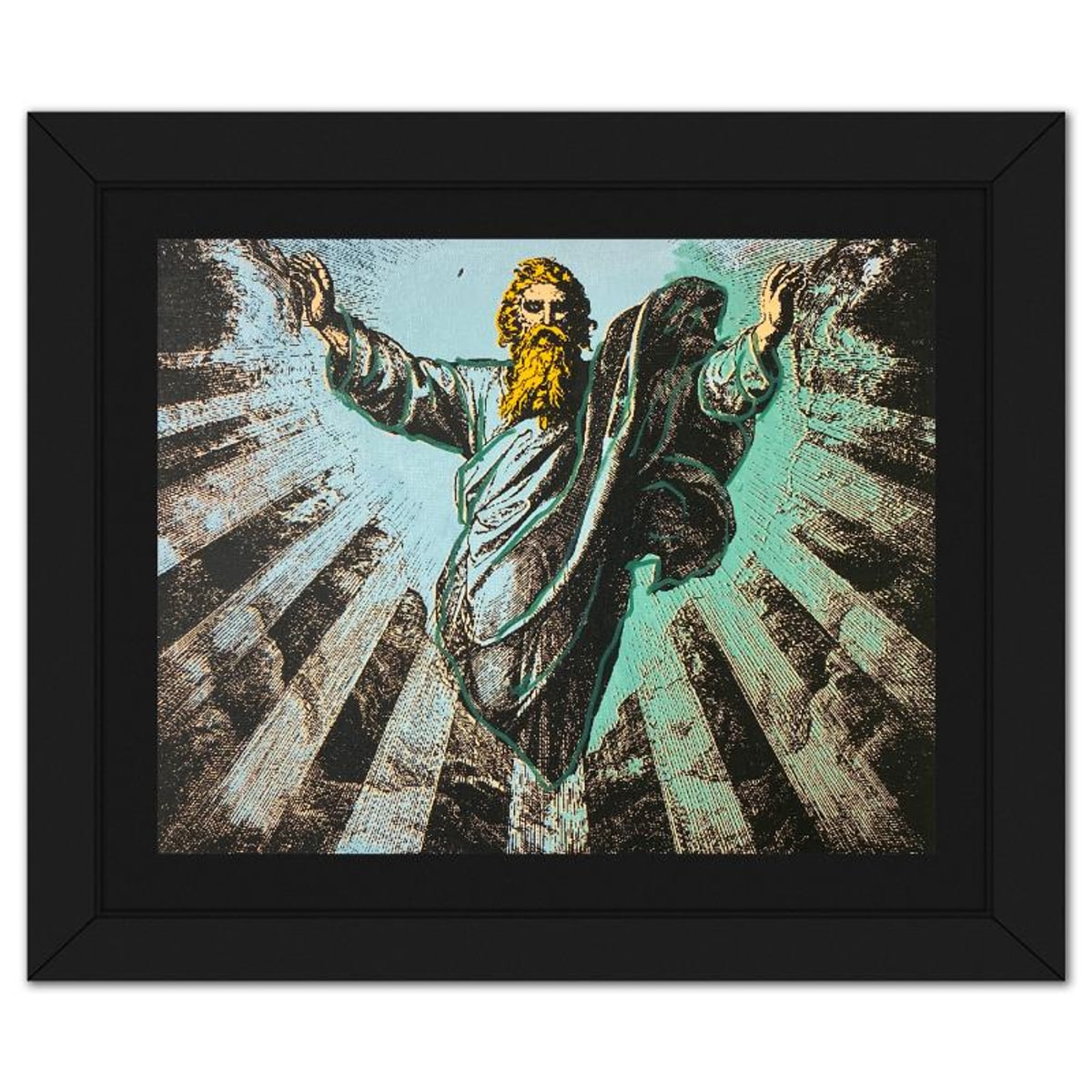 Steve Kaufman (1960-2010), "The Creation" Framed Hand Embellished Limited Edition Silscreen, Numbered AP 4/50 Inverso and Hand Signed with Letter of Authenticity