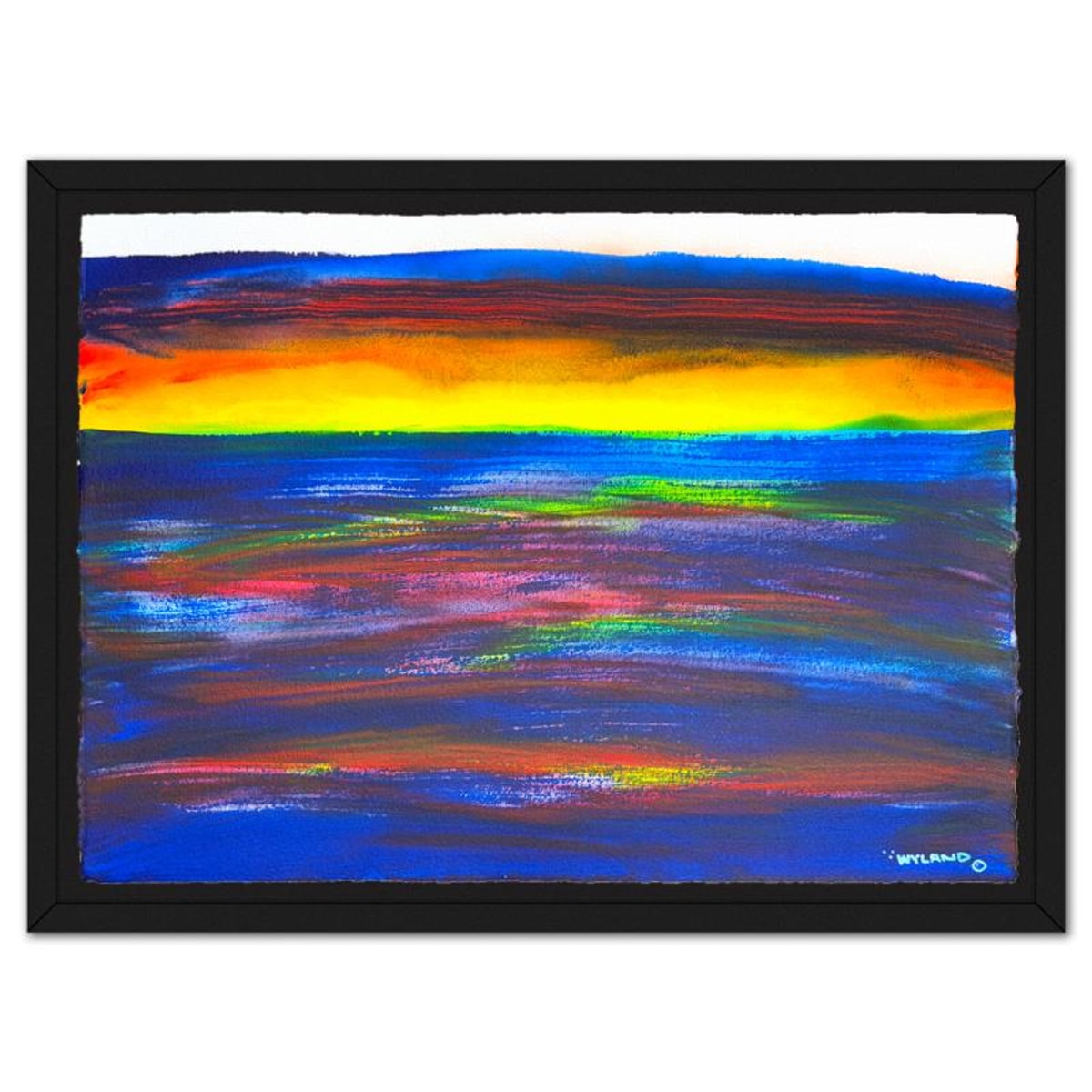 Wyland, Framed Original Watercolor Painting, Hand Signed with Letter of Authenticity.
