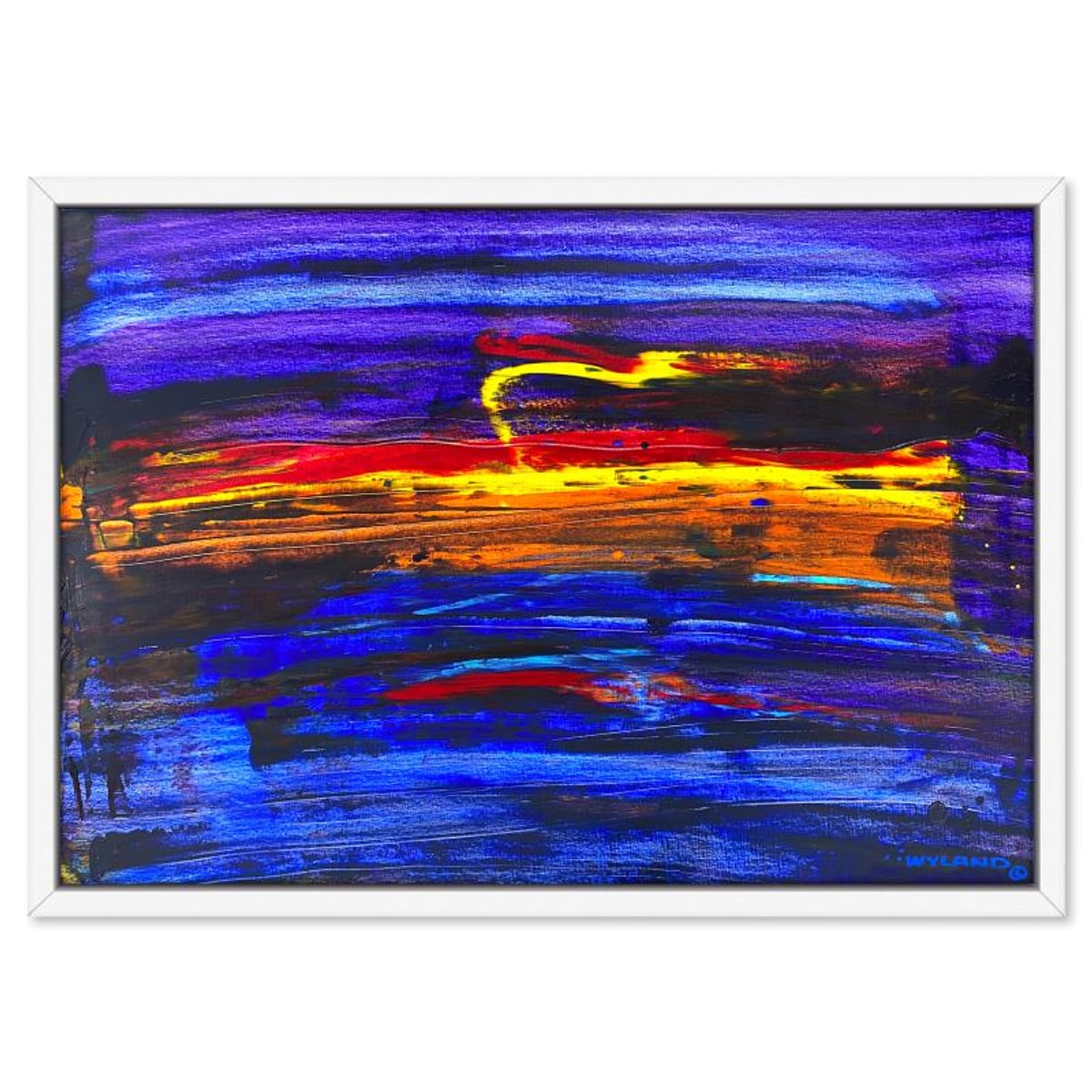 Wyland, Framed Original Acrylic Painting on Canvas, Hand Signed with Letter of Authenticity.