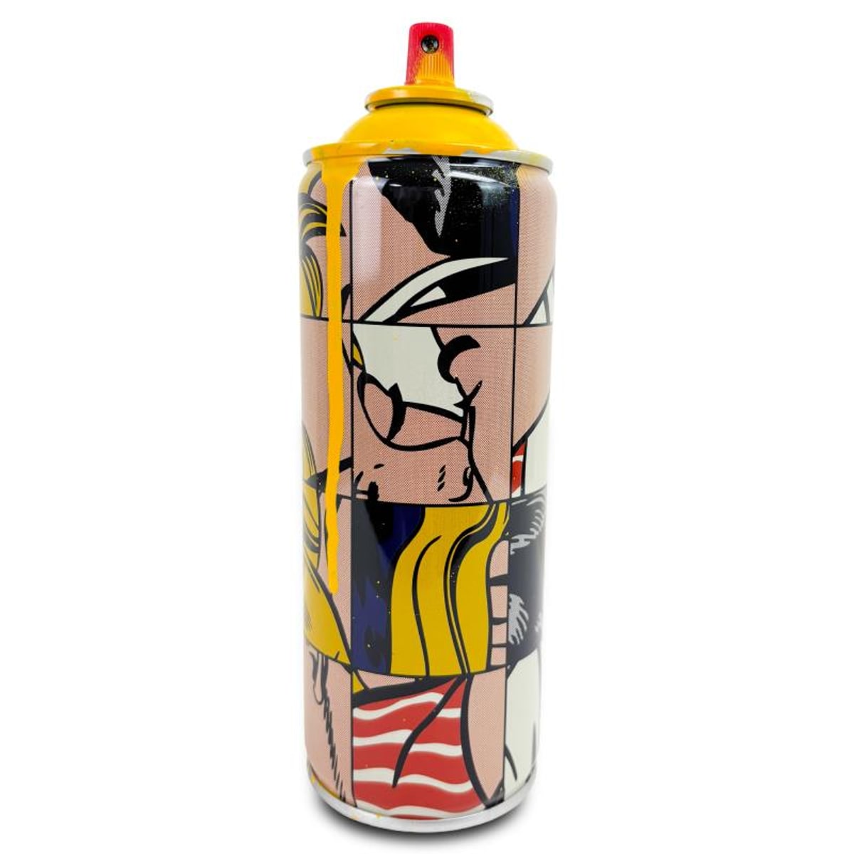 Mr Brainwash, "Frankenstein - YELLOW" Hand Painted Limited Edition Spray Can, Numbered with Certificate of Authenticity.