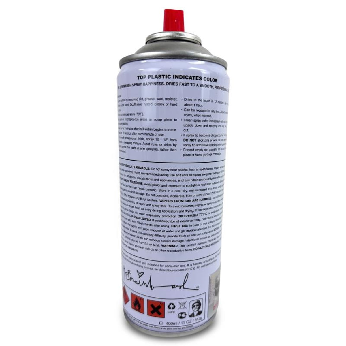 Mr Brainwash, "Spider-Man - RED" Hand Painted Limited Edition Spray Can, Numbered and Signed with Certificate of Authenticity.