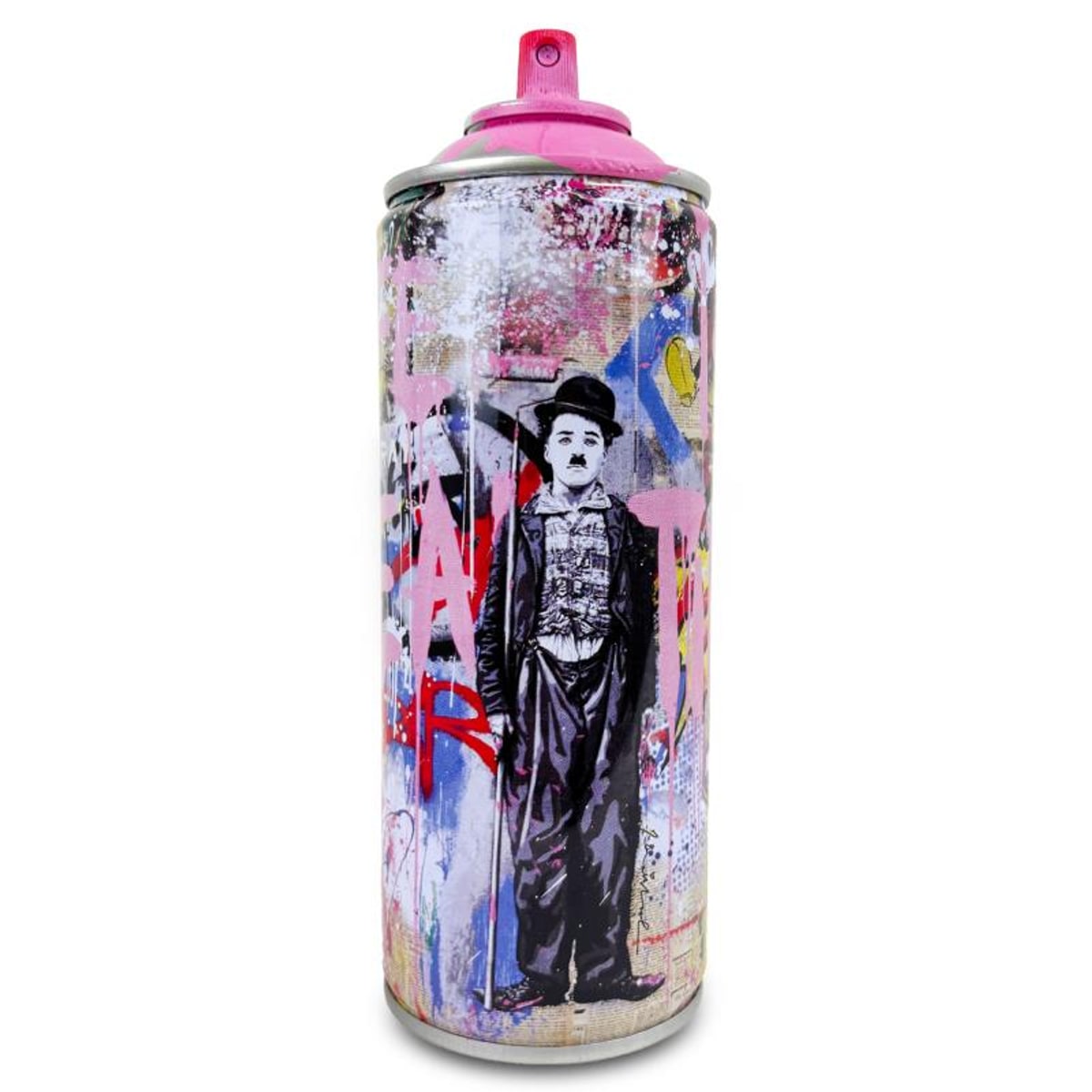 Mr Brainwash, "Gold Rush - PINK" Hand Painted Limited Edition Spray Can, Numbered with Certificate of Authenticity.