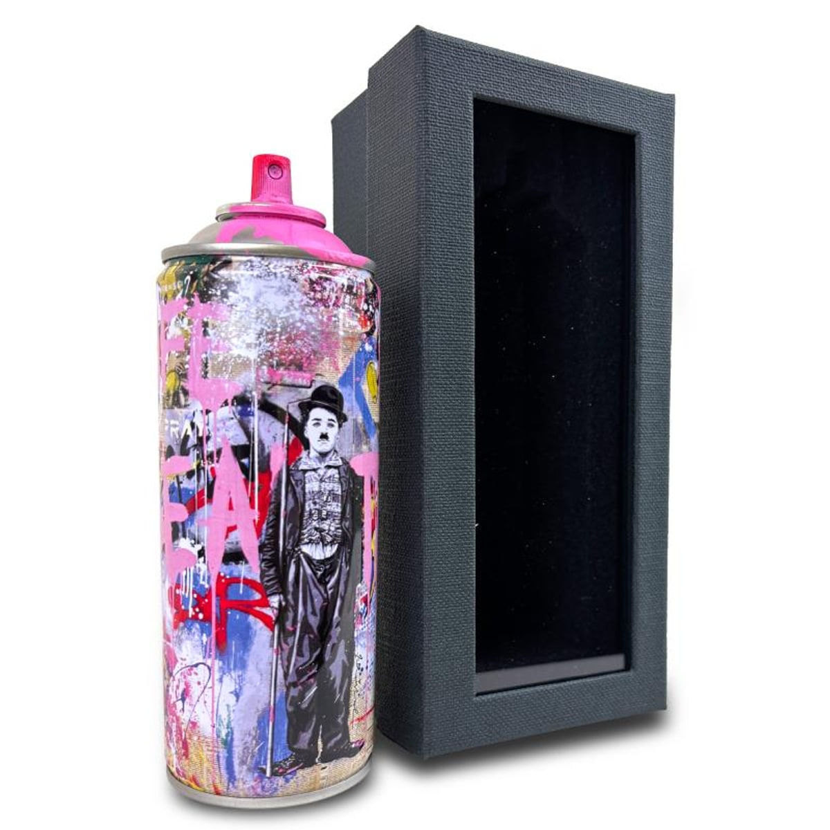Mr Brainwash, "Gold Rush - PINK" Hand Painted Limited Edition Spray Can, Numbered with Certificate of Authenticity.
